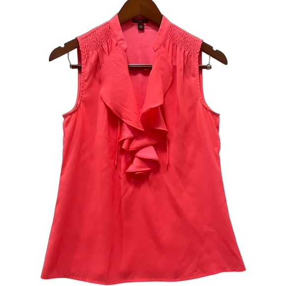 Ann Taylor Tops - Ann Taylor Women’s Coral Ruffle Sleeveless Blouse Top Size Small